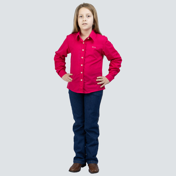 Pink Plaid Shirt for Kids Long Sleeve Girls