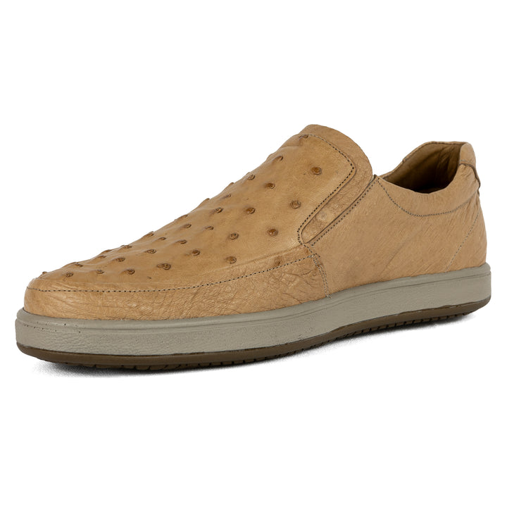 Tommy Men's Ostrich Leather Strut Almond Shoe