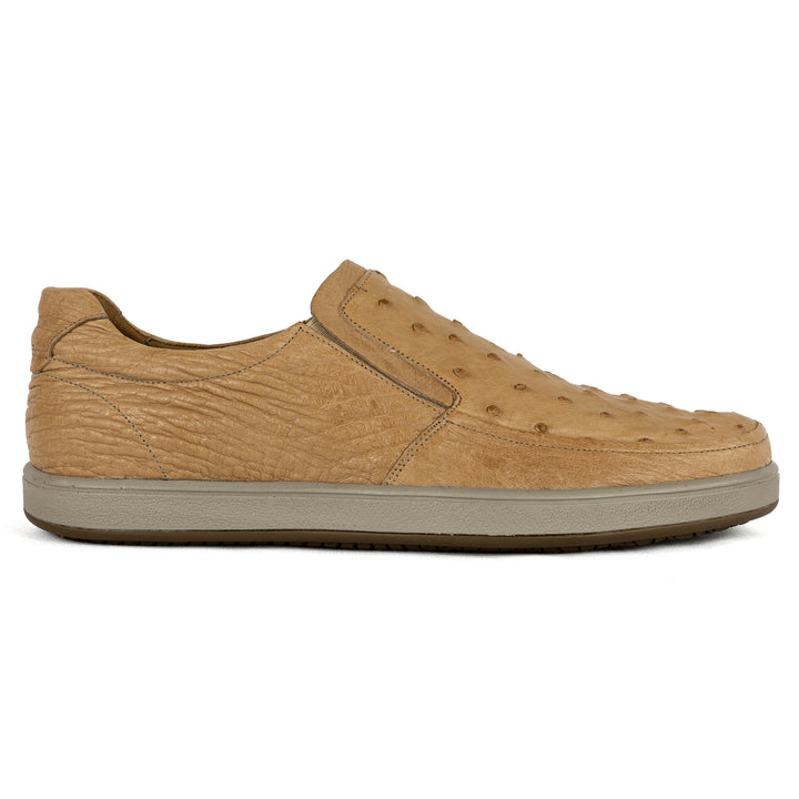 Tommy Men's Ostrich Leather Strut Almond Shoe