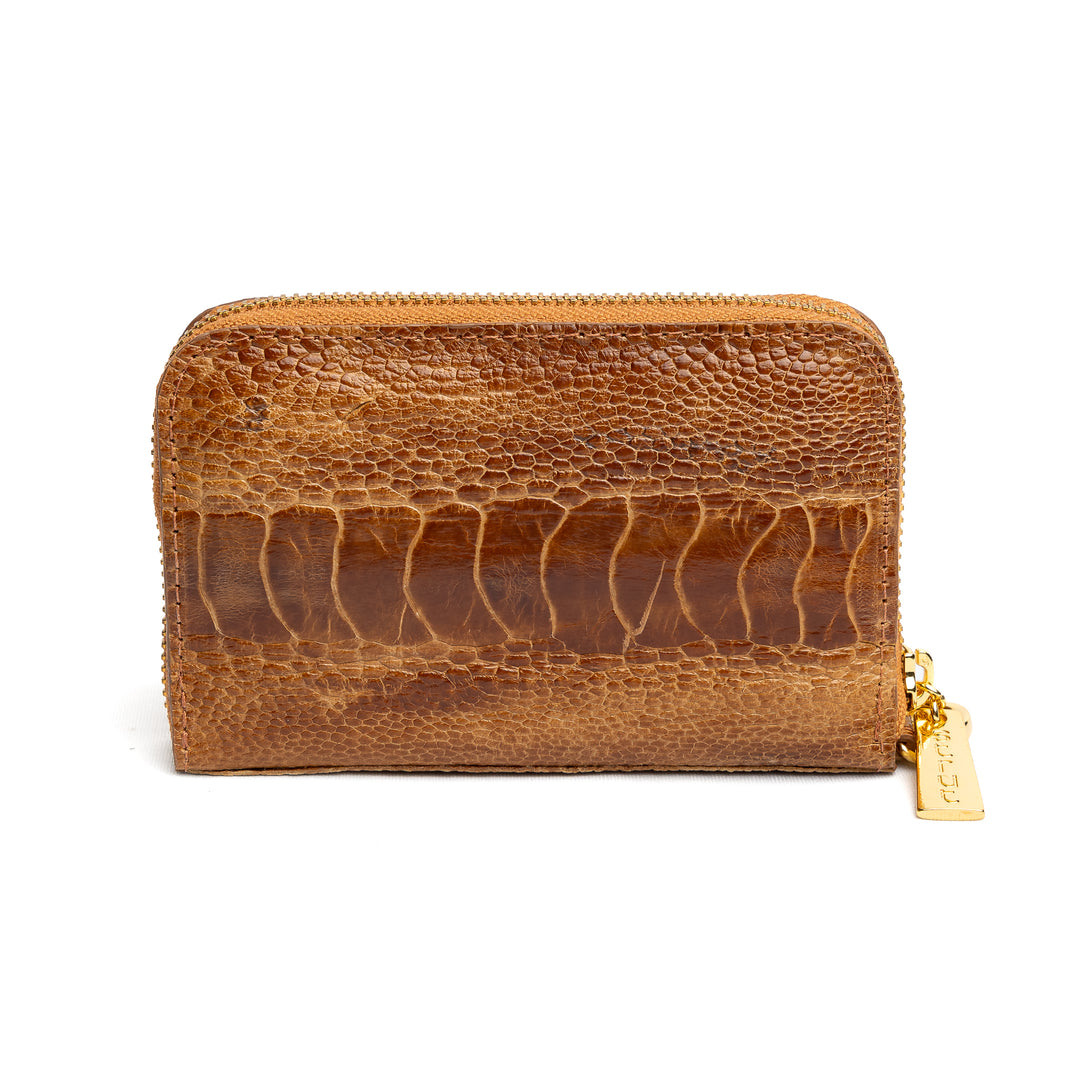 Women's Wallet in Chestnut Ostrich Leather