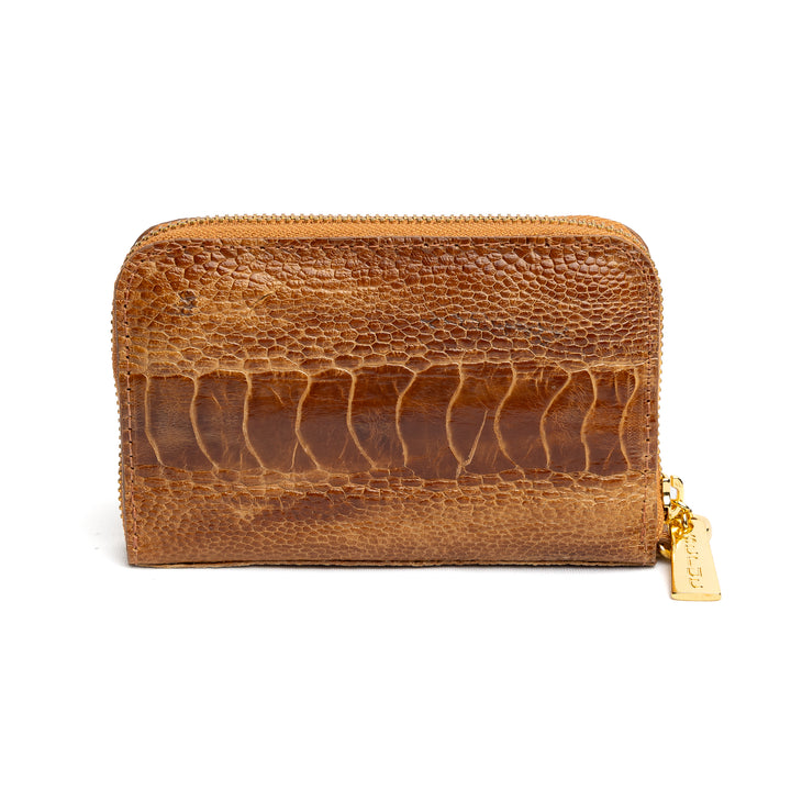 Women's Wallet in Chestnut Ostrich Leather