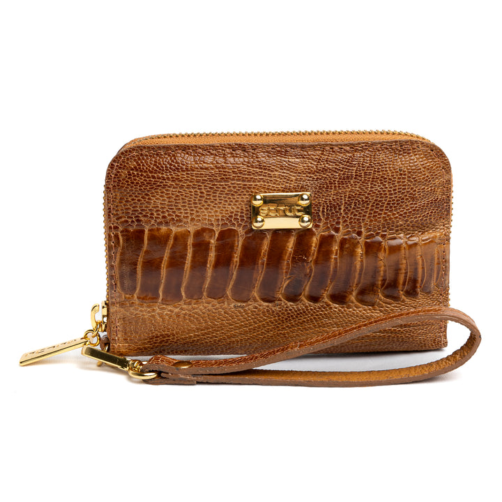 Women's Wallet in Chestnut Ostrich Leather