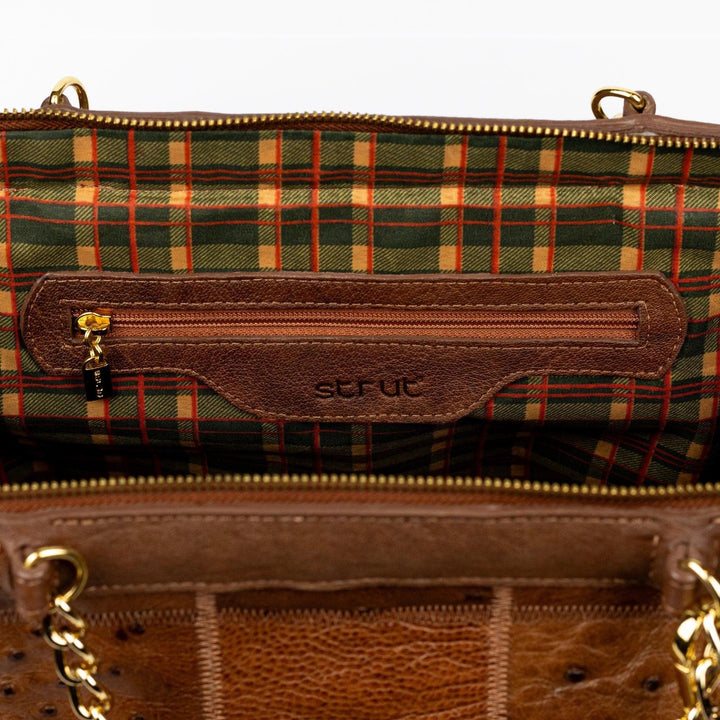 Bolsa Feminina Strut em Couro de Avestruz Doctor Whisky - Strut