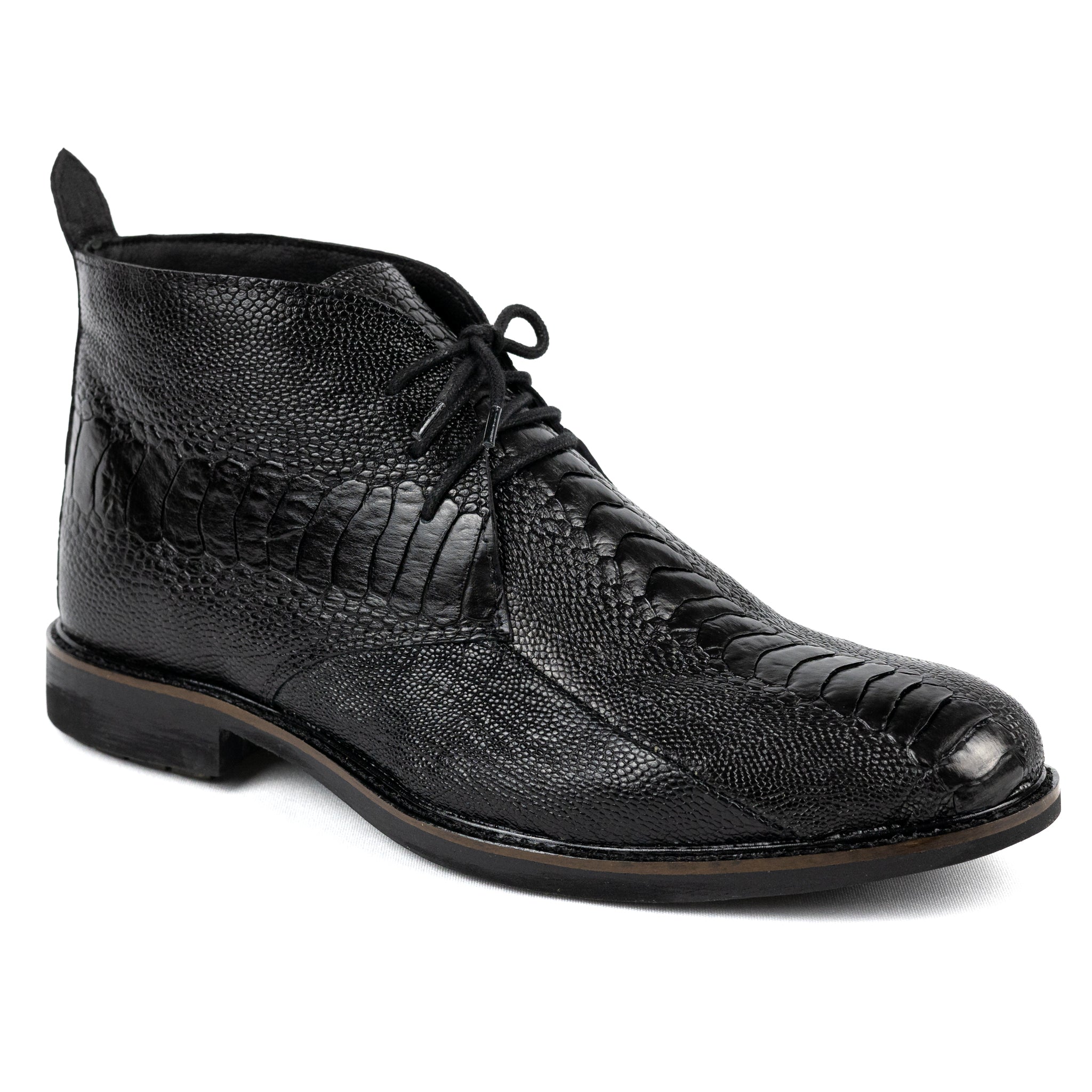 Bota Chelsea com Cadarço Couro de Canela de Avestruz – Strut