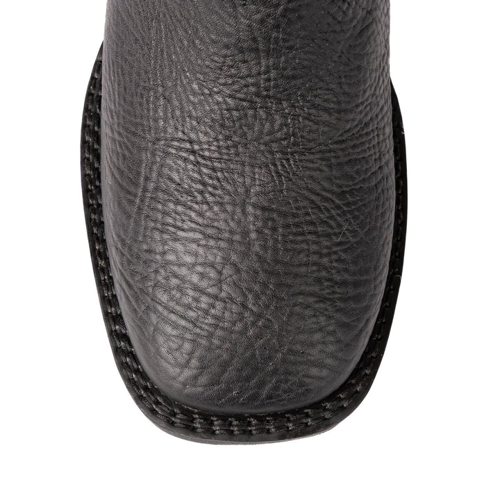 Bota em Couro Bovino com Cano Bordado Preto - Strut