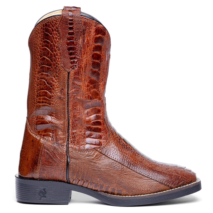 Bota Masculina Strut 100% Couro de Canela de Avestruz - Strut