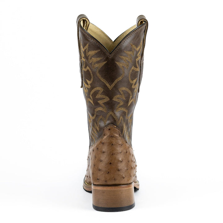 Bota Masculina Strut em Couro de Avestruz Cheio Bico Fino - Strut