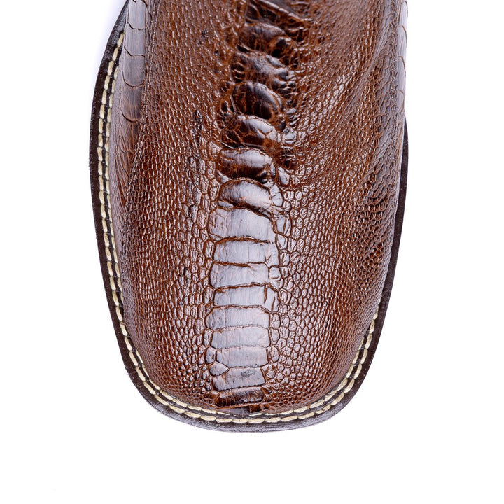 Bota Masculina Strut em Couro de Canela Cano Bordado - Tabaco - Strut