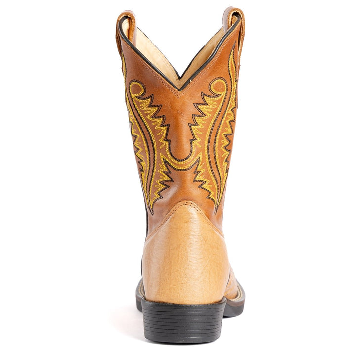 Bota Strut Masculina em Couro de Avestruz Liso Chestnut - Strut