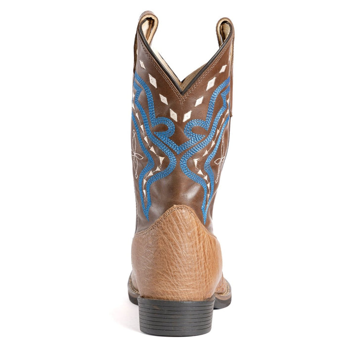 Bota Strut Masculina em Couro de Avestruz Liso Tabaco - Strut