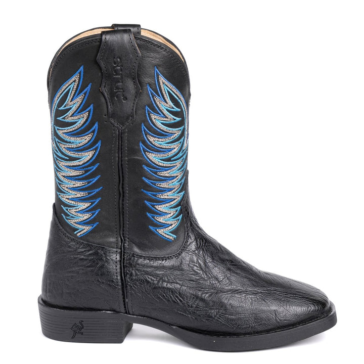 Bota Strut Masculina Em Couro De Carneiro Corrugado Preto - Strut