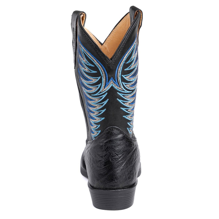 Bota Strut Masculina Em Couro De Carneiro Corrugado Preto - Strut