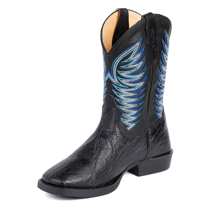 Bota Strut Masculina Em Couro De Carneiro Corrugado Preto - Strut