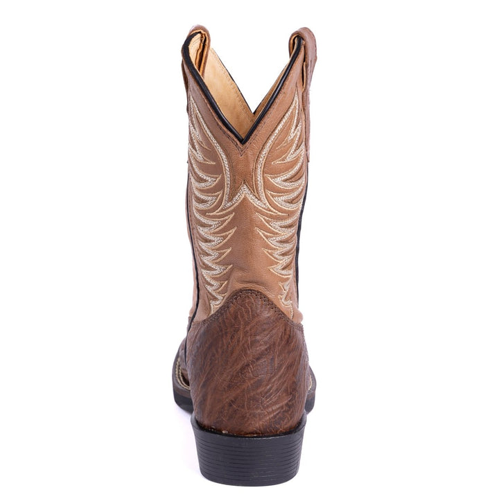 Bota Strut Masculina Em Couro De Carneiro Corrugado Tabaco - Strut