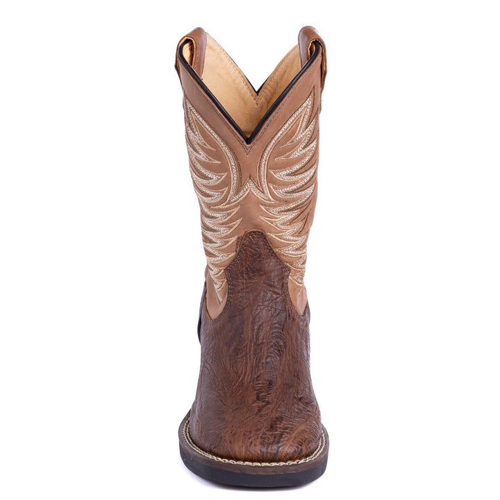 Bota Strut Masculina Em Couro De Carneiro Corrugado Tabaco - Strut