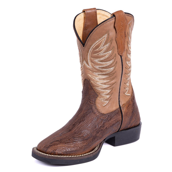 Bota Strut Masculina Em Couro De Carneiro Corrugado Tabaco - Strut