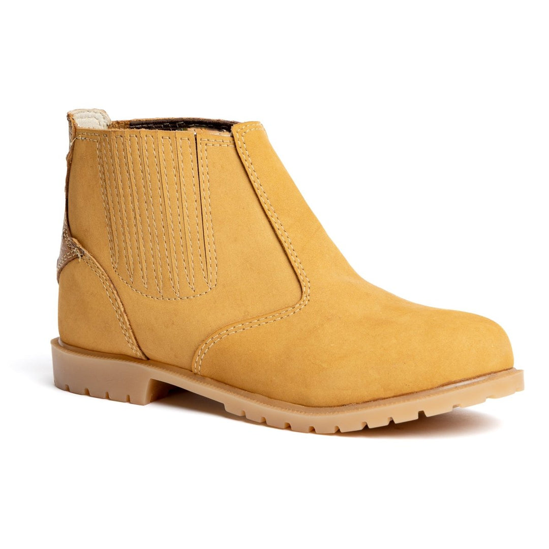 Botina Infantil em Couro Bovino Castor com Detalhe - Strut