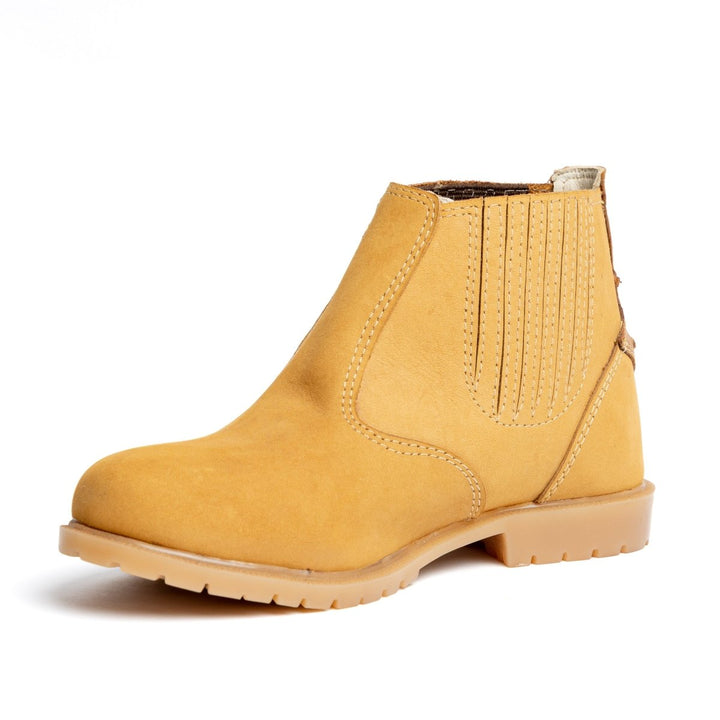 Botina Infantil em Couro Bovino Castor com Detalhe - Strut