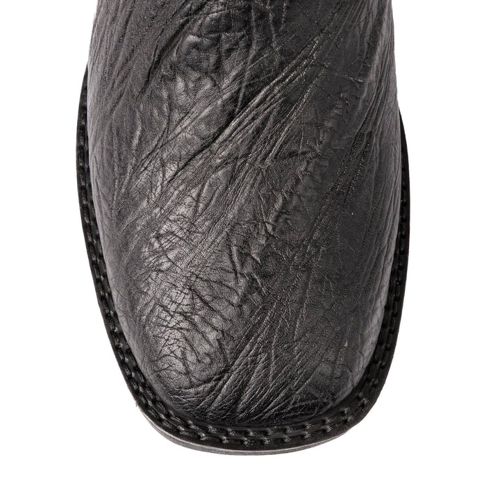 Botina Strut Masculina em Couro de Carneiro Corrugado Preto - Strut