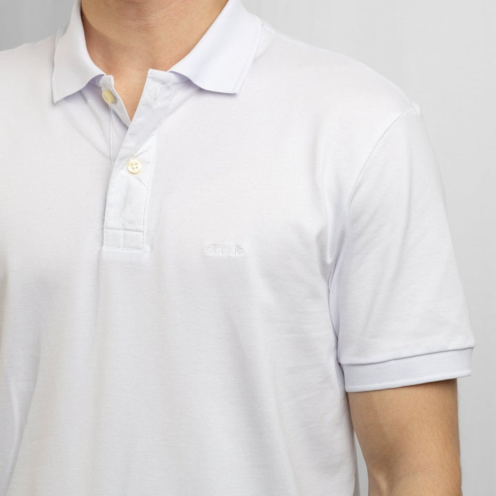 Camisa Polo Masculina Algodão Pima - Branco - Strut