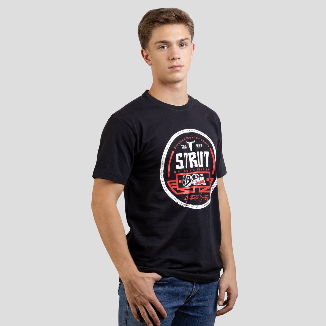 Camiseta Masculina Gola Redonda Estampa Strut Usa - Strut