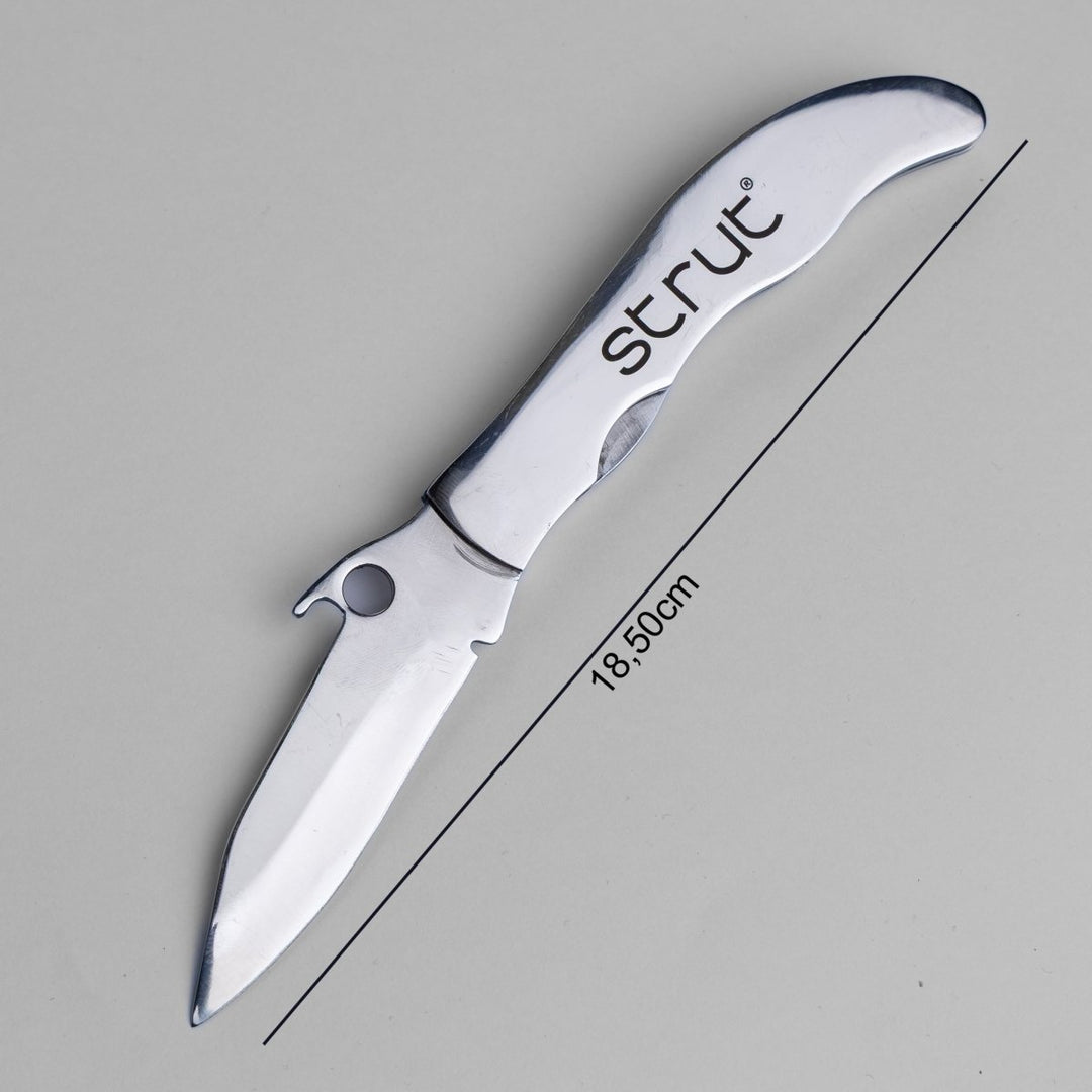 Canivete Strut Em Aço Inoxidável Com Abridor de Garrafas Integrado - Strut