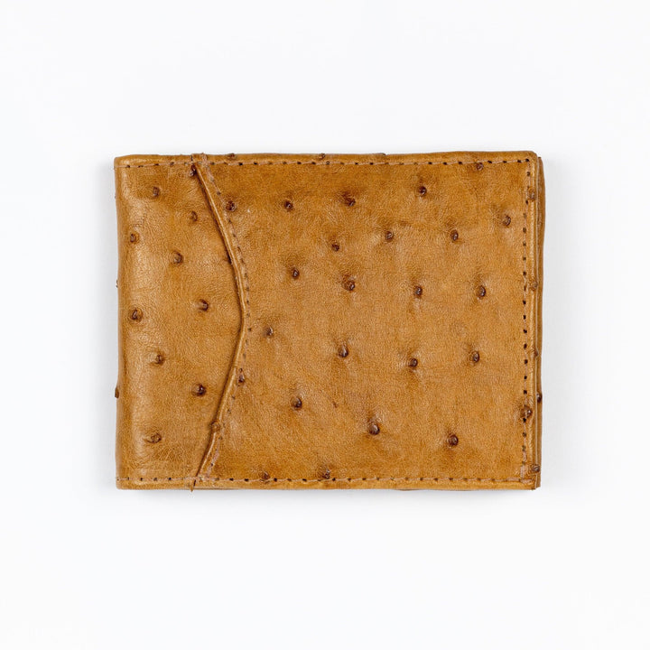 Carteira Strut Masculina em Couro de Avestruz Cheio Chestnut - Strut