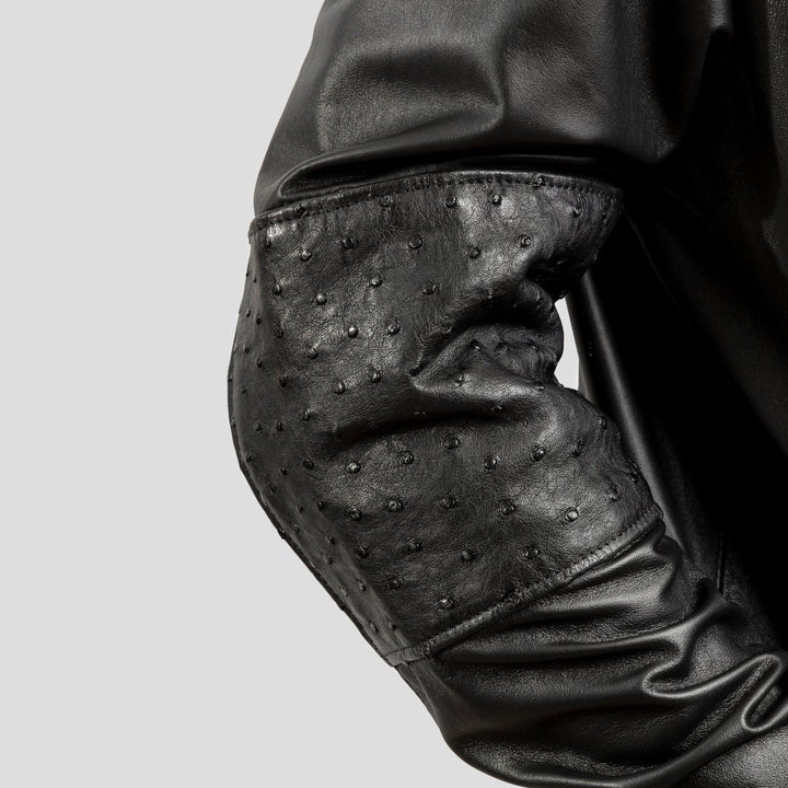 Jaqueta de Couro Misto Avestruz e Carneiro 207 Strut - Strut