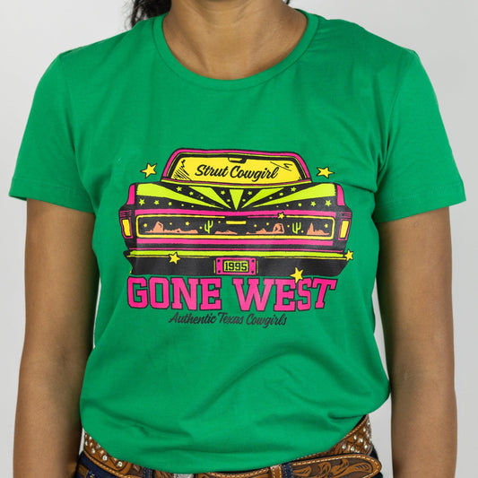 Tshirt Básica Strut Estampa Gone West Verde - Strut