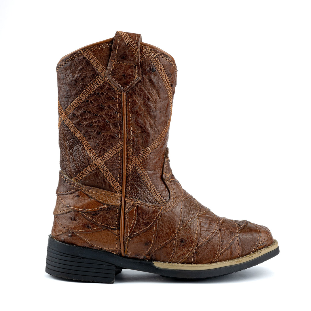 Botas Texanas Infantis Strut em Couro de Avestruz - Strut