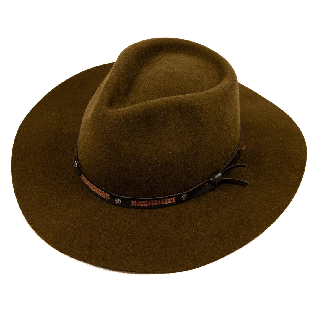 Chapéu country Pralana Classic 5x Campo na cor café, em feltro