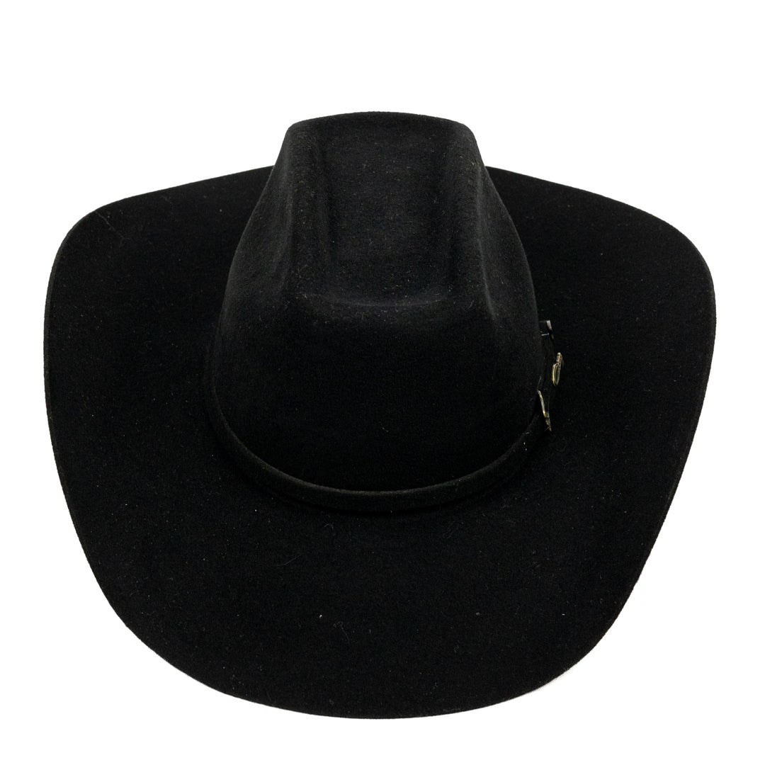 Cury Brick Premium Hat Brim 10cm Black Fur and Wool