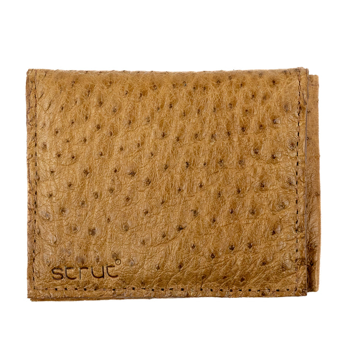 Men's Strut Chestnut Ostrich Leather Wallet