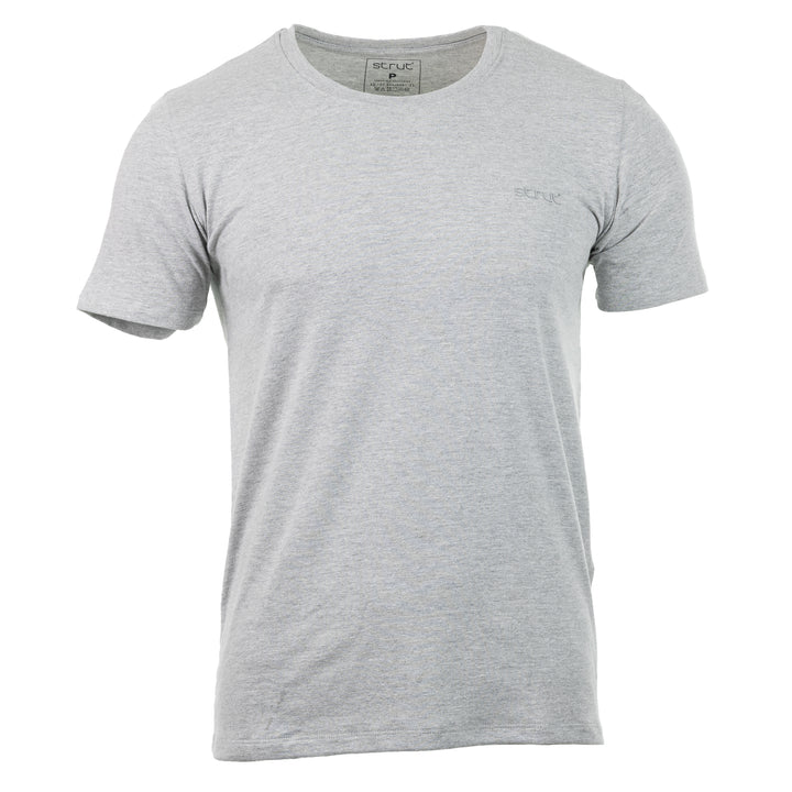 Basic Strut Crew Neck T-Shirt, Plain Grey Heather