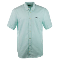 Camisa Masculina Manga Curta Xadrez Verde Claro