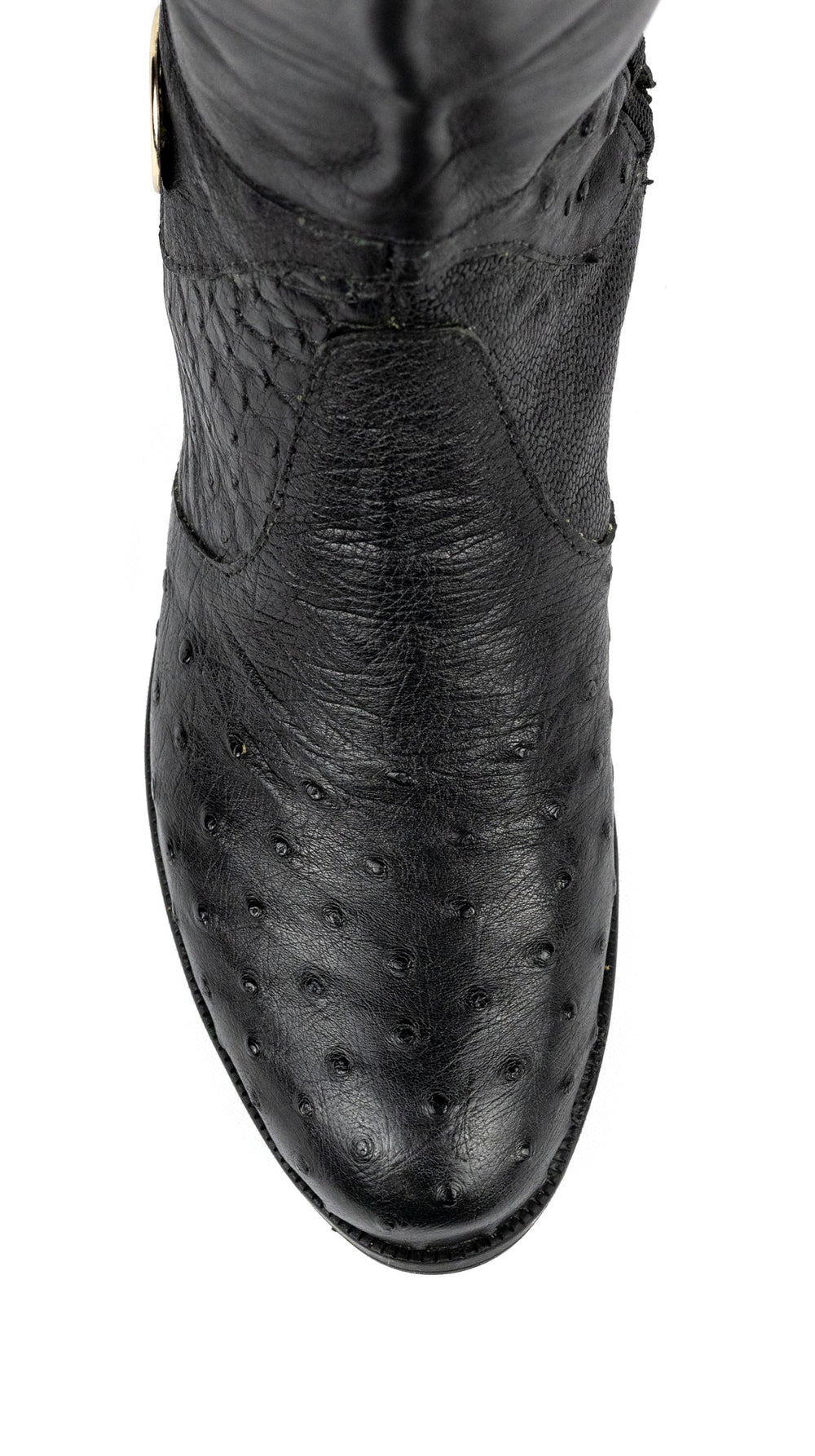 Bota montaria feminina preta Strut vista lateral
