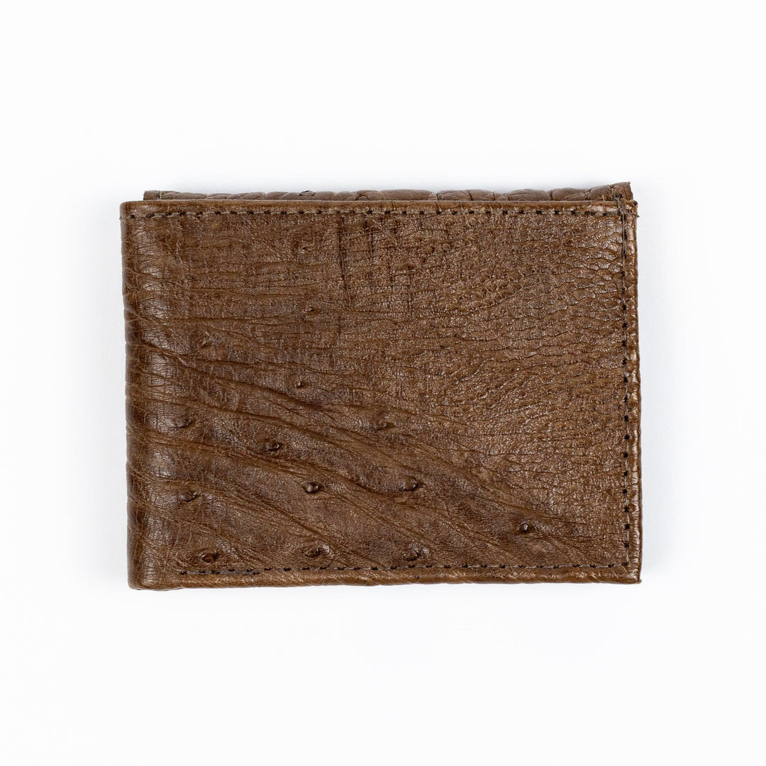 Men's Strut Chestnut Ostrich Leather Wallet