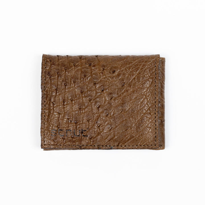 Men's Strut Chestnut Ostrich Leather Wallet