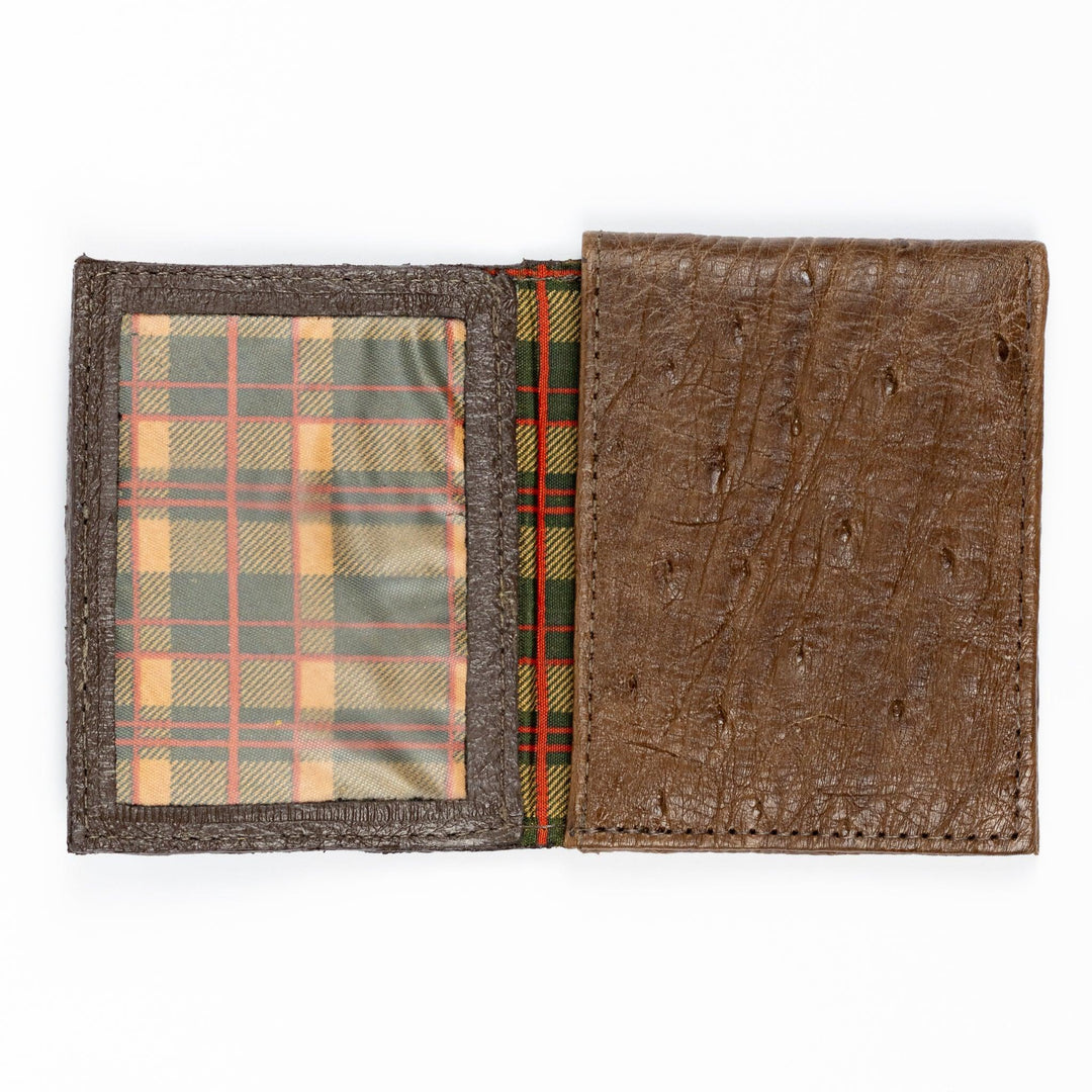 Men's Strut Chestnut Ostrich Leather Wallet