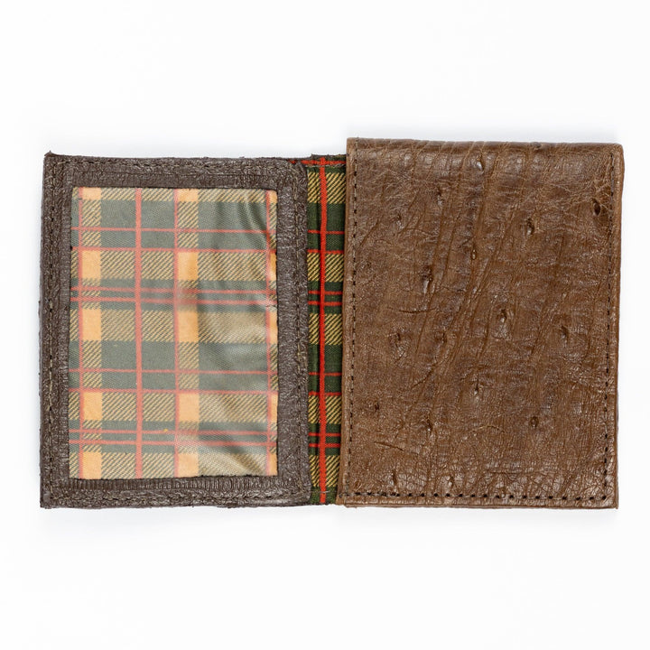 Men's Strut Chestnut Ostrich Leather Wallet