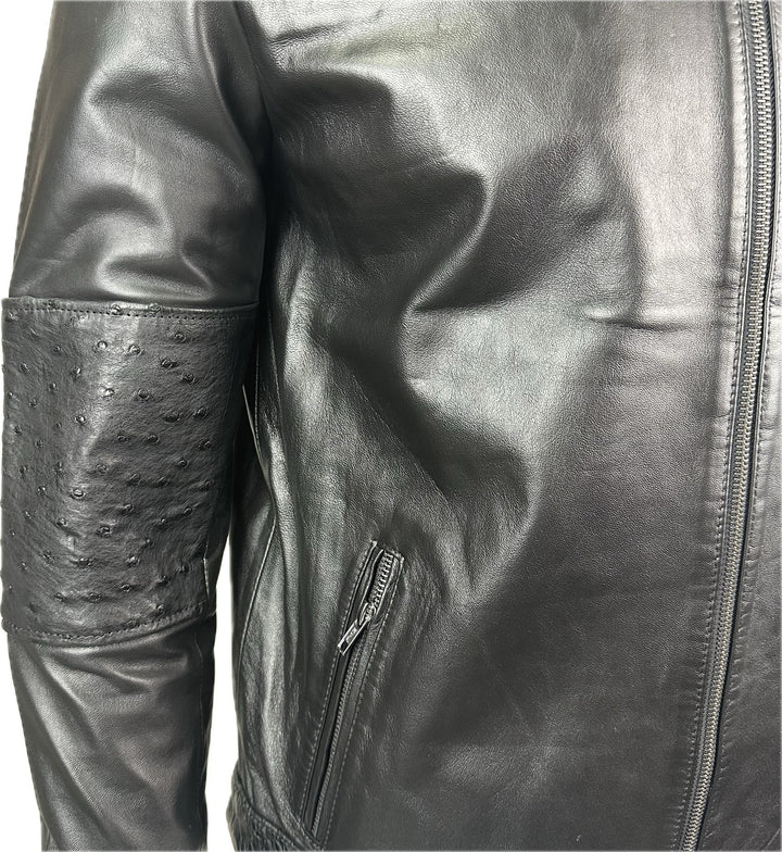 207 Strut Ostrich and Sheepskin Leather Jacket