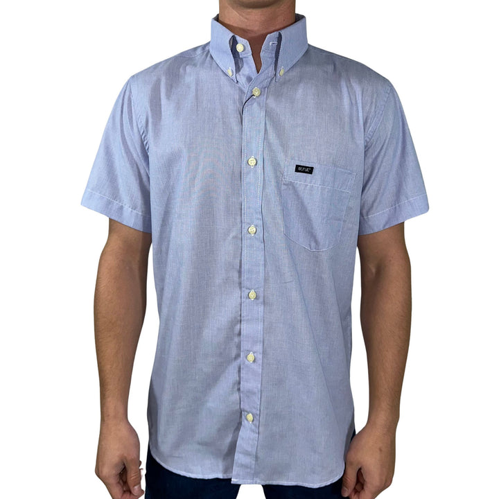 Men's Short Sleeve Strut Blue Shirt