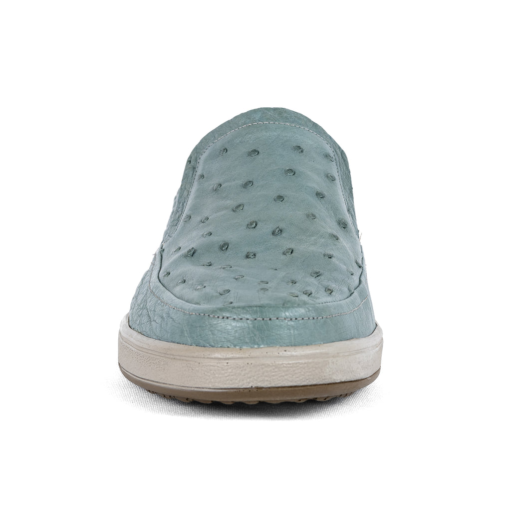 Tommy Men's Ostrich Leather Strut Sky Gray Shoe