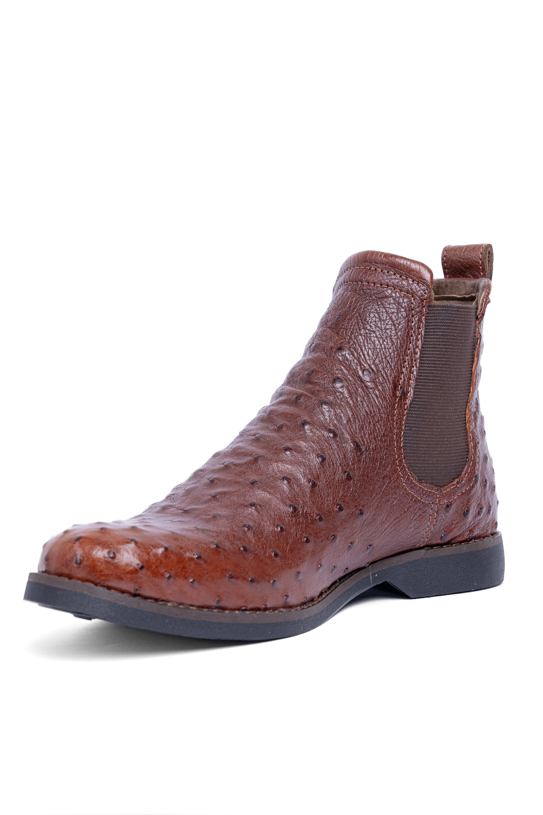 Bota Chelsea Strut ST3031 - Detalhe dos folículos do couro de avestruz