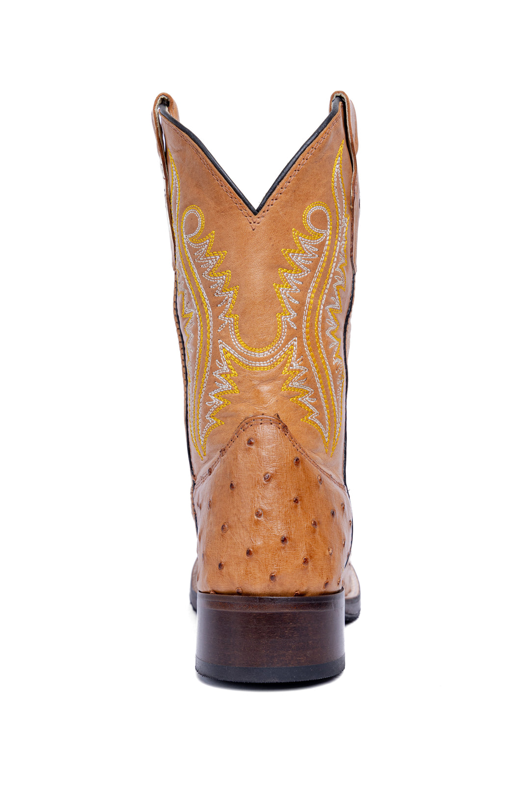 Bota ST012 Couro de Avestruz Chestnut - Detalhe dos folículos