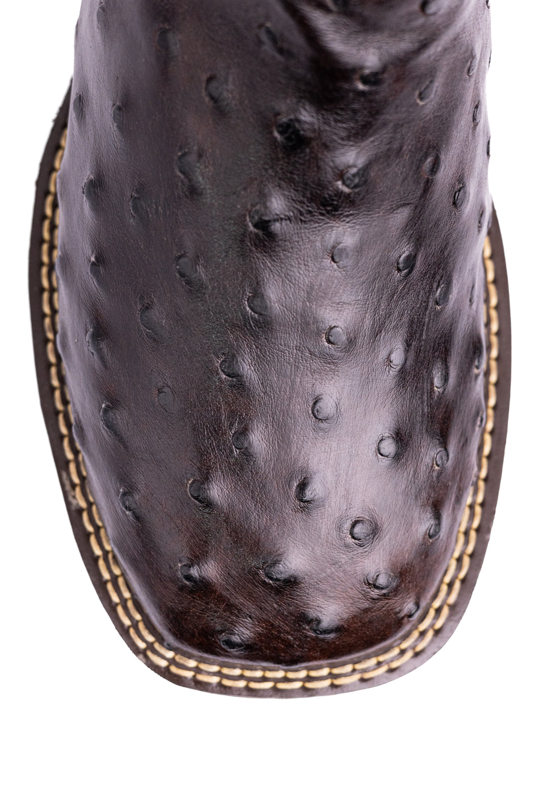Bota Masculina Strut ST011 em Couro de Avestruz Cheio Café