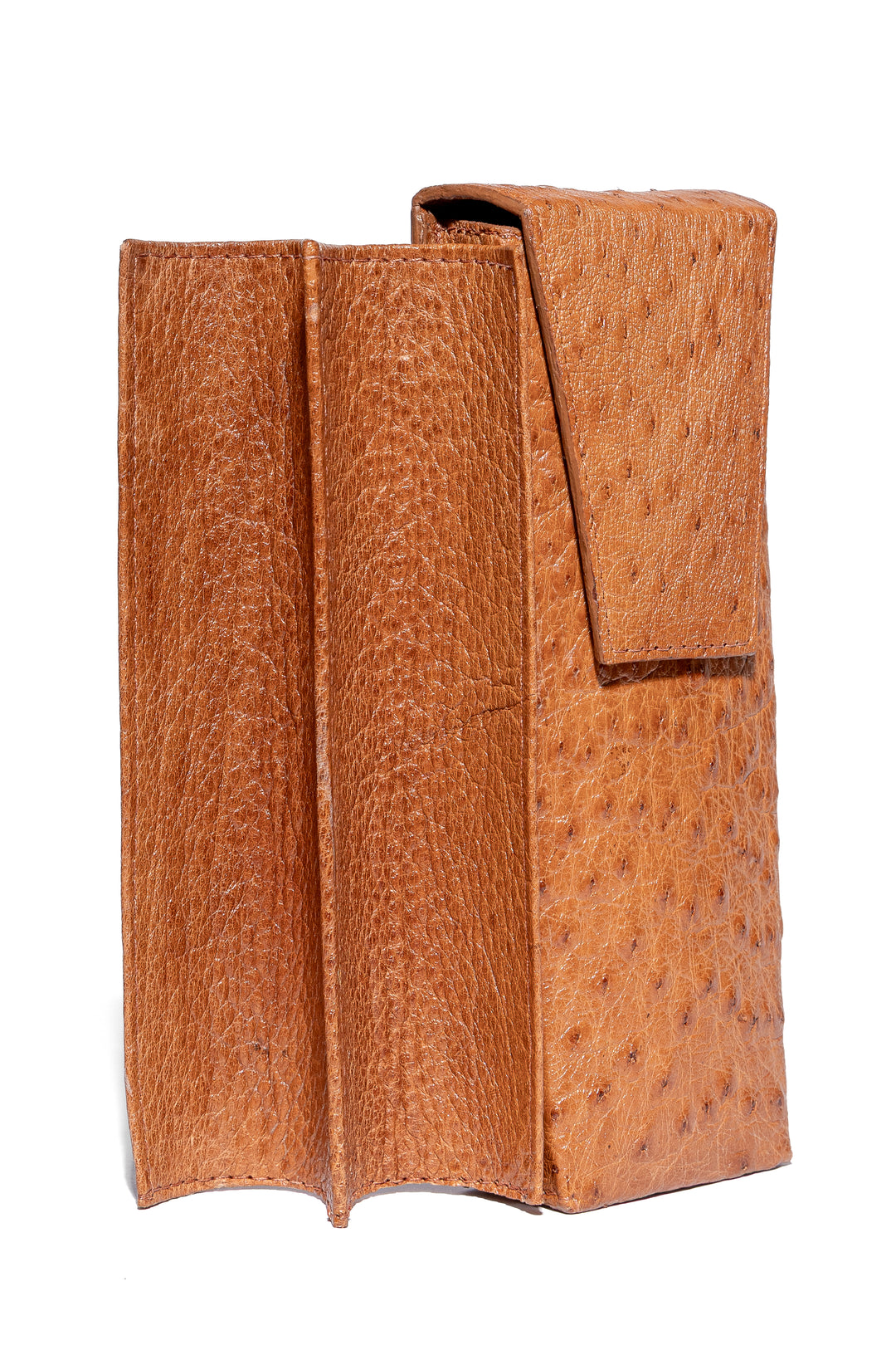Porta charuto de avestruz chestnut Strut para 2 charutos