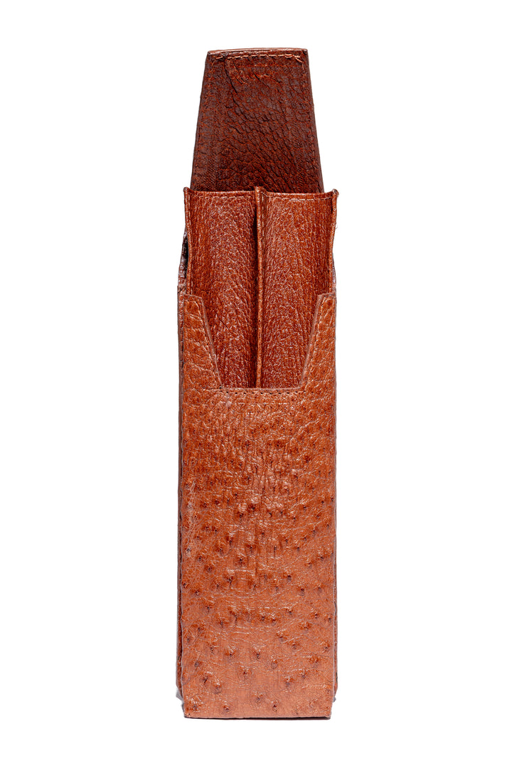 Porta charuto caramelo com espaço para 2 charutos e cortador - Strut
