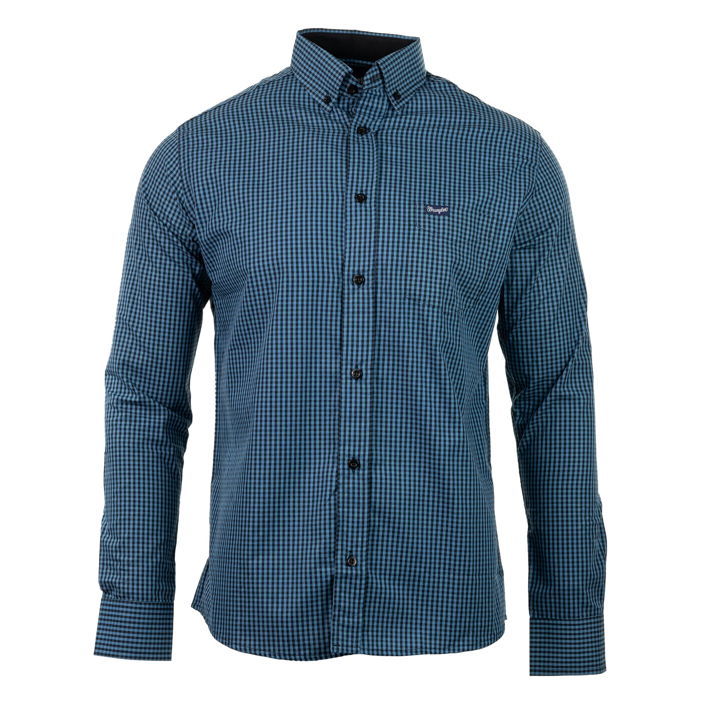 Camisa Wrangler Manga Longa Xadrez Verde/Preto