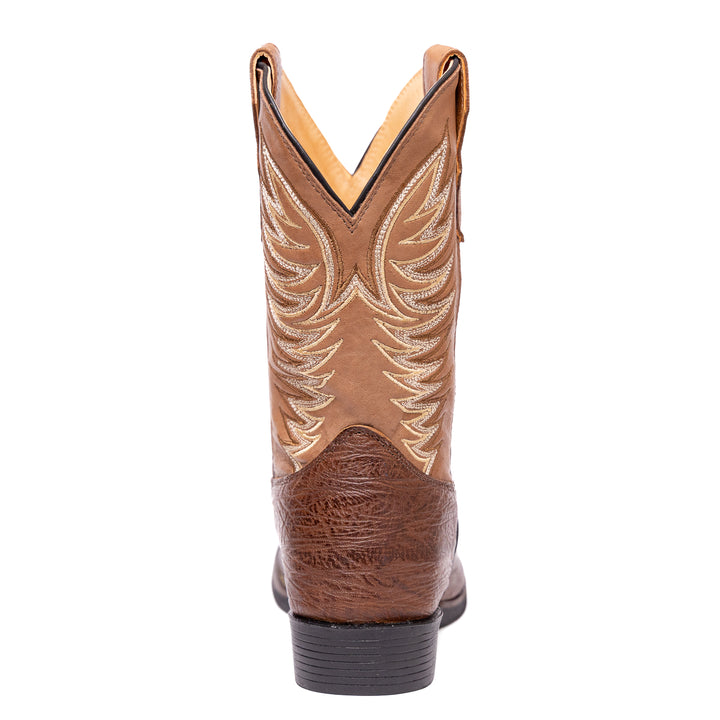Bota Masculina Strut Couro Carneiro Corrugado Bico Redondo